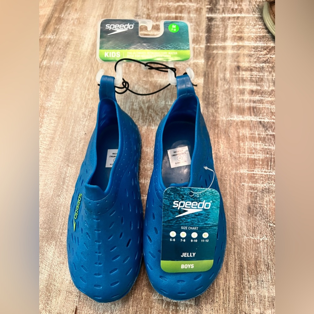 Speedo Jelly Kids Water-shoes size M 7-8 Toddler Blue NWT